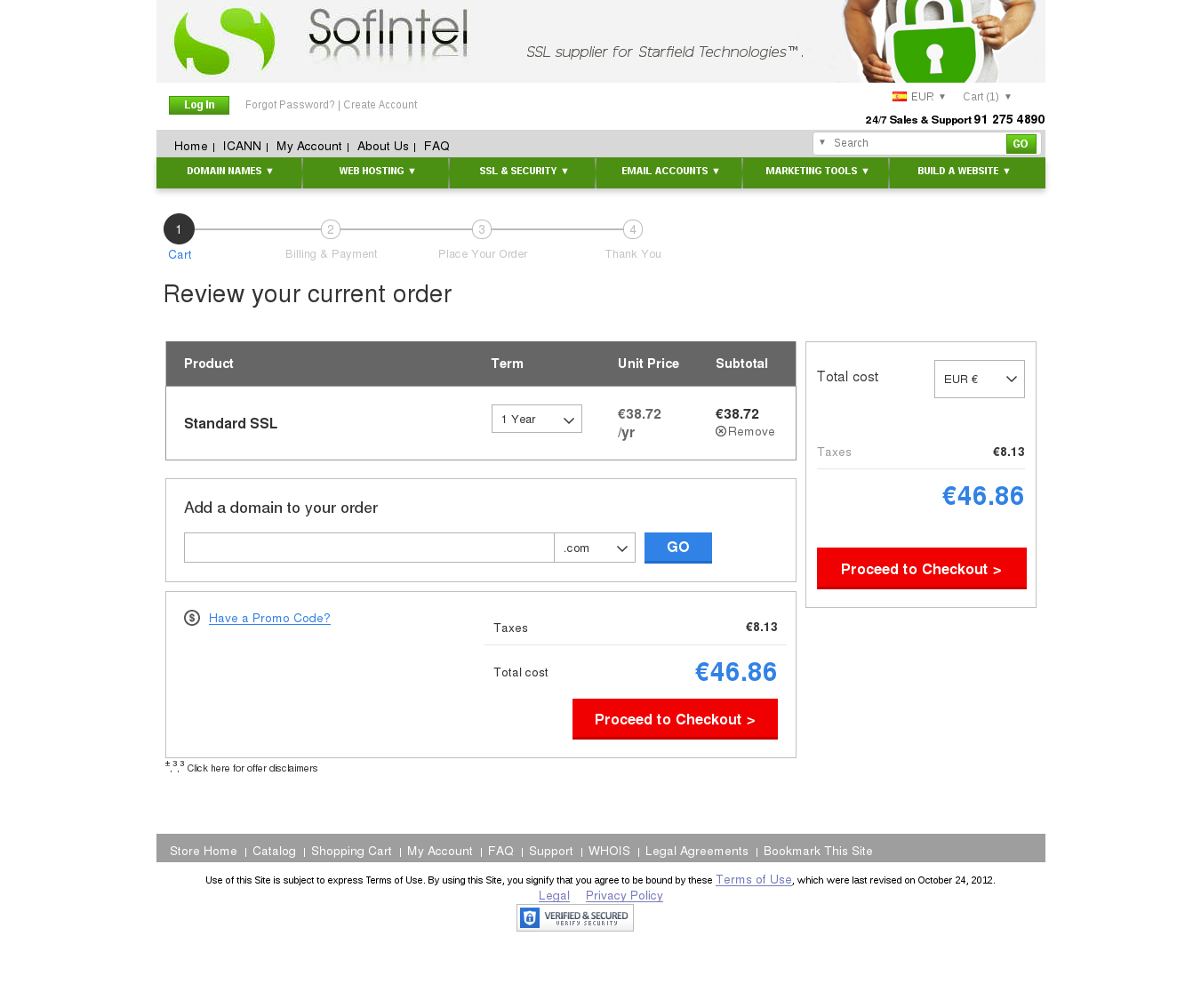 ecommerce.sofintel.net shopping cart
